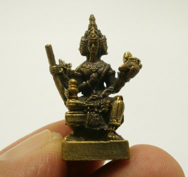 PHRA PHROM ERAWAN MINI AMULET BLESSED LORD BRAHMA GOD OF CREATION HINDU TRIMURTI