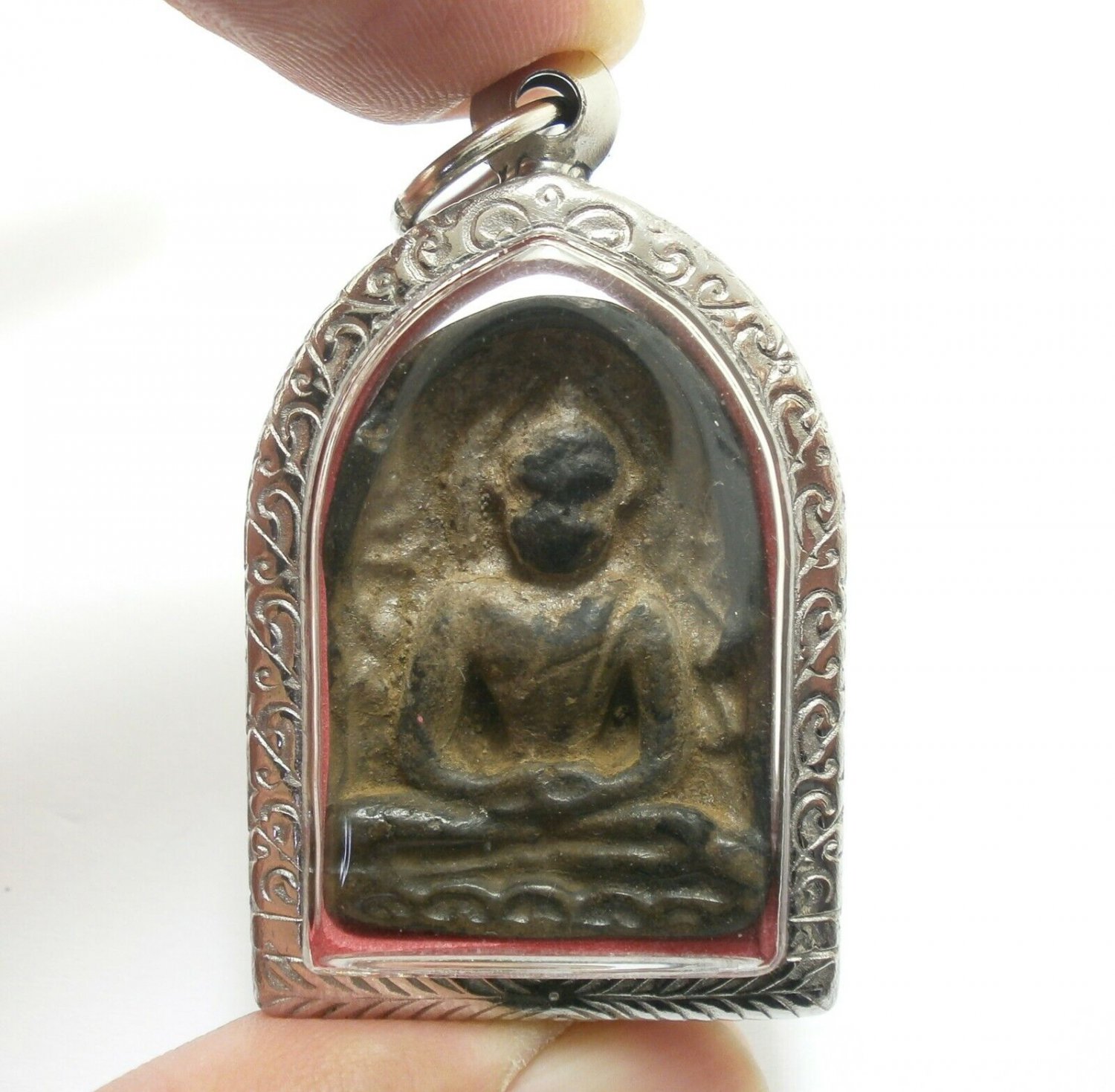 BLACK PHRA SOOMGOR POWERFUL ANTIQUE THAI BUDDHA AMULET MONEY RICH LUCKY ...