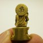SAI BABA OF SHIRDI MINI STATUE FIGURINE SPIRITUAL MASTER OM BLESSED BRASS AMULET