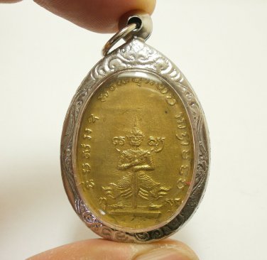THAO WESSUWAN LP TIM BLESSED 1976 YAK ASURA WEALTHY KING LUCKY RICH THAI PENDANT