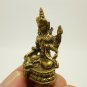 GREEN TARA MINI STATUE FIGURINE MOTHER WISDOM SUCCESS BRASS BLESSED TINY AMULET