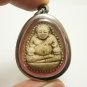 PRA SANGKAJAI HAPPY SMILE BUDDHA REAL BLESS THAI AMULET PENDANT LUCKY RICH MONEY