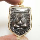 PHRA PIDTA & RAHU OM JUN THAI CLOSE EYE BUDDHA AMULET MAGIC PENDANT LUCKY LOCKET