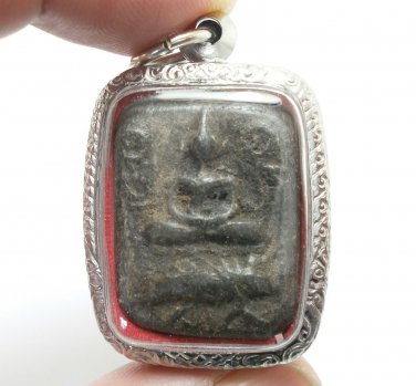 BLACK LP PARN RIDE PORCUPINE THAI BUDDHA SONG MEN AMULET LUCKY RICH RARE PENDANT