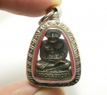 LP TUAD THAI LUCKY AMULET PENDANT LUANG POO THUAD MAGIC BLESS STRONG PROTECTION