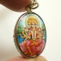 MAA GAYATRI SAVITRI VEDAMATA VEDAS MOTHER SARASWATI CONSORT OF BRAHMA OM LOCKET