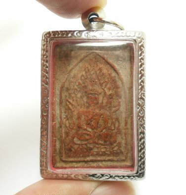 100 YEARS RED PHRA BUDDHA CHINNARAJ LP MON BLESSED IN 1920 THAI AMULET 2 PENDANT