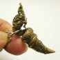 PHAYA NAGA NAK SNAKE BRASS PENDANT THAI YANT BLESSED AMULET LUCKY CHARM NECKLACE
