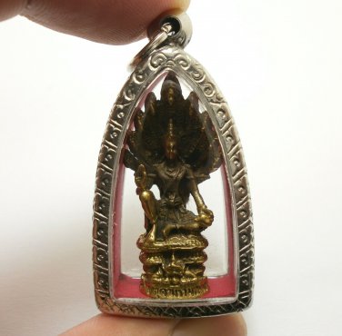JATUKAM RAMA DHEP THAI PENDANT AMULET MIRACLE RAHU NAGA BUDDHA BLESSED TALISMAN