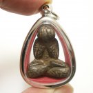 LP KRON PIDTA METAL 1960s CLOSE EYES BUDDHA CRON TOK RAJA THAI LUCKY PENDANT (3)