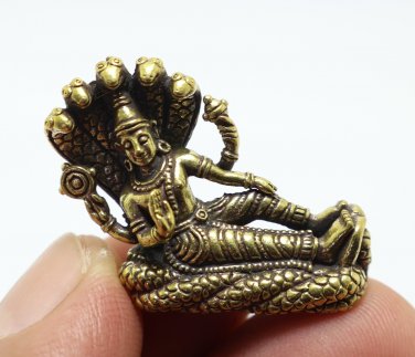 LORD VISHNU MINI AMULET PRESERVER GOD NARAI DEITY HINDU TINY STATUE FIGURINE