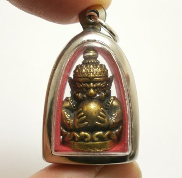 MAGIC PHRA RAHU OM JUN PENDANT MOON EATER ECLIPSE BLESS LOCKET THAI LUCKY CHARM