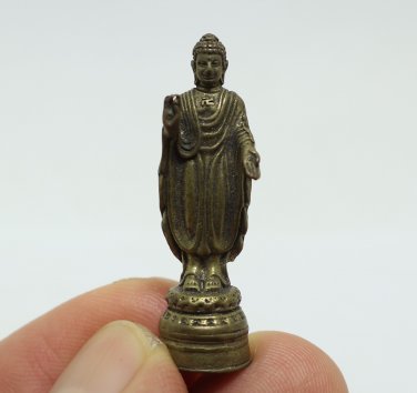 BUDDHISM MINI AMULET LORD BUDDHA BLESSING SUCCESS GOOD LUCK WIN OBSTACLES GIFT
