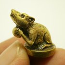 MUSHIKA MINI STATUE FIGURINE MOUSE MOUNT RAT OF LORD GANESHA SUCCESS GOD AMULET