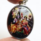 LORD SHIVA PARVATI GANESHA BIG PENDANT GOD SIVA FAMILY OM VISHNU BLESSING LOCKET