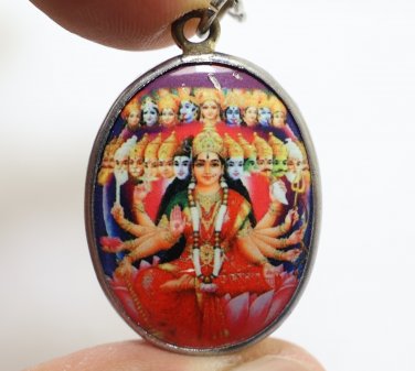 DURGA VISHVARUPA ADI PARASHAKTI HINDU GODDESS OM MIRACLE REAL AMULET OHM PENDANT