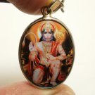 LORD HANUMAN AMULET GOD RAMA DEVOTEES HANUMAAN MONKEY KING RAMAYANA OM PENDANT