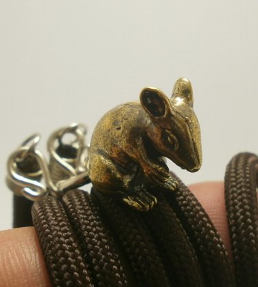 TINY MUSHIKA MOUSE MOUNT RAT OF LORD GANESHA SUCCESS GOD AMULET NECKLACE