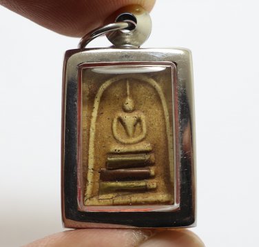 SMALL PHRA SOMDEJ LP MUI WAT DONRAI 1971 REAL THAI BUDDHA AMULET LUCKY PENDANT 2