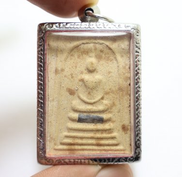 SOMDEJ LP PHROM 1973 PENDANT 1 MAGIC TAKRUT BACK SATANG YANT THAI BUDDHA AMULET