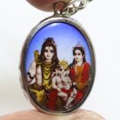 LORD SHIVA MAA PARVATI GANESHA GOD FAMILY SIVA BLESSED OM OHM PENDANT FUJII KAZE