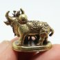 COW AND CALF MINI BRASS AMULET BLESSED STATUE STRONG PROTECTION LUCKY FIGURINE