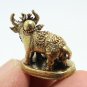 COW AND CALF MINI BRASS AMULET BLESSED STATUE STRONG PROTECTION LUCKY FIGURINE