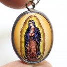VIRGIN MARY OF GUADALUPE BACK CROSS HEALING COMFORT GUIDANCE PROTECTION PENDANT