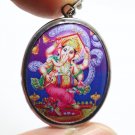 LORD GANESHA GOD OF WISDOM SUCCESS BLESSED OM GANESH FUJII KAZE PENDANT NECKLACE