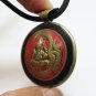 LORD GANESHA OM TIBET VINTAGE GOD PENDANT TURQUOISE BLESSED HINDU MANTRA TIBETAN