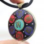 LORD GANESHA OM TIBET VINTAGE GOD PENDANT TURQUOISE BLESSED HINDU MANTRA TIBETAN