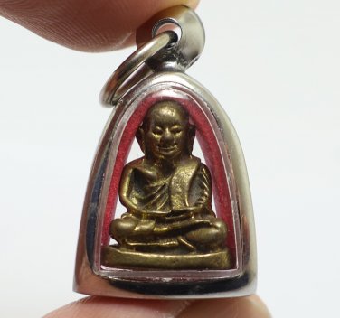 LP NGERN THAI SMALL BUDDHA BLESS 1980s AMULET SIAM LUCKY RICH PENDANT CHARM GIFT