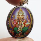 LORD GANESHA GOD OF SUCCESS BLESSED 1980 GANESHA OM PENDANT HINDU DEITY NECKLACE