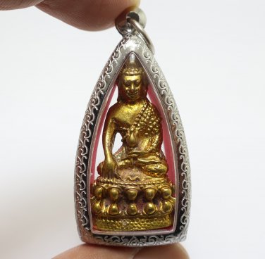 PHRA GRING LP KUAY BLESSED 1978 KRING THAI HEAL GOOD HEALTH BUDDHA GUAY PENDANT