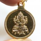 LORD GANESHA MAA LAKSHMI GOD GODDESS BLESS COIN OM PENDANT LAXMI GANESH NECKLACE