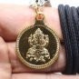 LORD GANESHA MAA LAKSHMI GOD GODDESS BLESS COIN OM PENDANT LAXMI GANESH NECKLACE