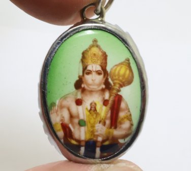 LORD HANUMAN AMULET GOD RAMA DEVOTEES HANUMAAN MONKEY KING OM FUJII KAZE PENDANT