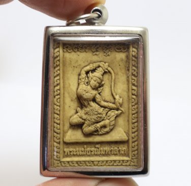 LP TUAD BLESSED 1999 THAI MAGIC MOTHER EARTH AMULET LUCKY PATTANI THUAD PENDANT