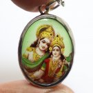 RADHA KRISHNA SUPREME GOD GODDESS OF COMPASSION TENDERNESS & LOVE PENDANT AMULET