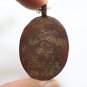 LP LIEW MAGIC GECKO 2 TAILS BLESSED 1995 THAI LUCKY AMULET PENDANT COIN NECKLACE