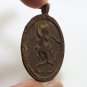 LP LIEW MAGIC GECKO 2 TAILS BLESSED 1995 THAI LUCKY AMULET PENDANT COIN NECKLACE