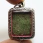 PHRA PIDTA GRADUK PHII GREEN AMULET 1942 CLOSE EYES BUDDHA THAI ANTIQUE PENDANT
