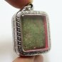 PHRA PIDTA GRADUK PHII GREEN AMULET 1942 CLOSE EYES BUDDHA THAI ANTIQUE PENDANT