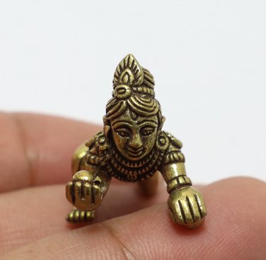 LADDU GOPAL KRISHNA MINI HINDU AMULET VISHNU GOD OF COMPASSION TENDERNESS & LOVE