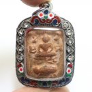 LP PARN RIDE PLAKUD AMULET MAGIC BUDDHA ON THAI FIGHTING FISH LUCKY RARE PENDANT