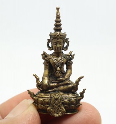 LORD BUDDHA THAI MINI AMULET FIGURINE BEAUTIFUL ART STATUE LUCKY HAPPY NICE GIFT