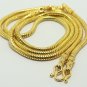 GOLD PLATED MICRON NECKLACE FOR 3 BUDDHA PENDANT 26 INCHES THICK & STRONG STRING