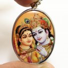 RADHA KRISHNA BIG PENDANT SUPREME GOD GODDESS COMPASSION TENDERNESS LOVE AMULET