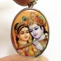 RADHA KRISHNA BIG PENDANT SUPREME GOD GODDESS COMPASSION TENDERNESS LOVE AMULET