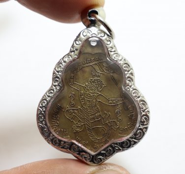 LORD HANUMAN COIN LP GUAY BLESSED 1978 THAI STRONG PROTECTION AMULET 2 PENDANT